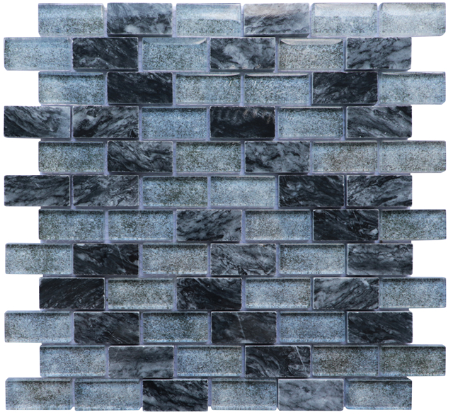 Mosaico de placa para salpicaduras de pared de piedra mixta de vidrio