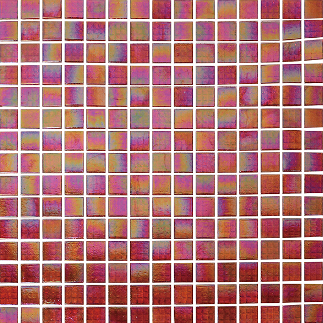 Azulejo de mosaico de cristal rojo cuadrado del proveedor de China