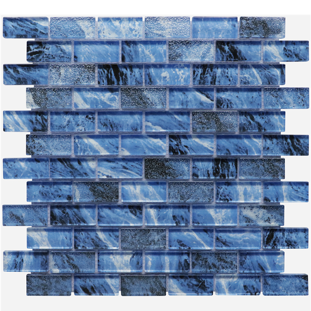 Azulejo de vidrio azul de impresión de inyección de tinta de precio mayorista
