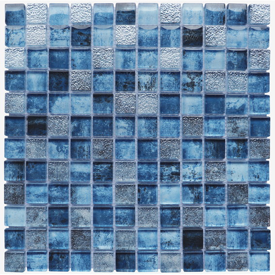 Mosaico de mosaico de vidrio impreso con inyección de tinta de 23x48 mm